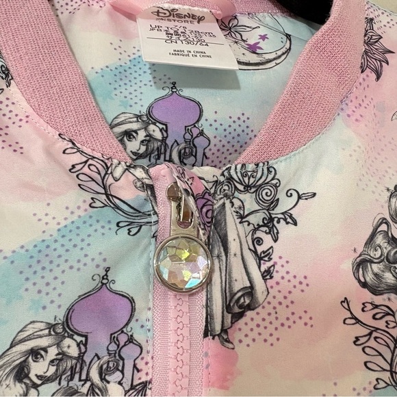 Walt Disney World Princess Water Colors Satin Light Weight Jacket Girls Size 7/8 - Picture 4 of 8